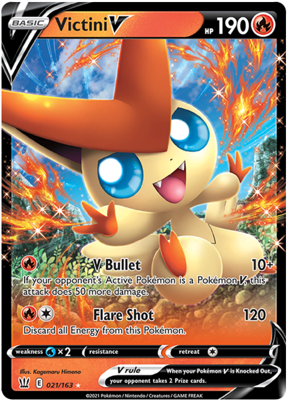 Victini V (021/163) [Sword & Shield: Battle Styles] | Devastation Store