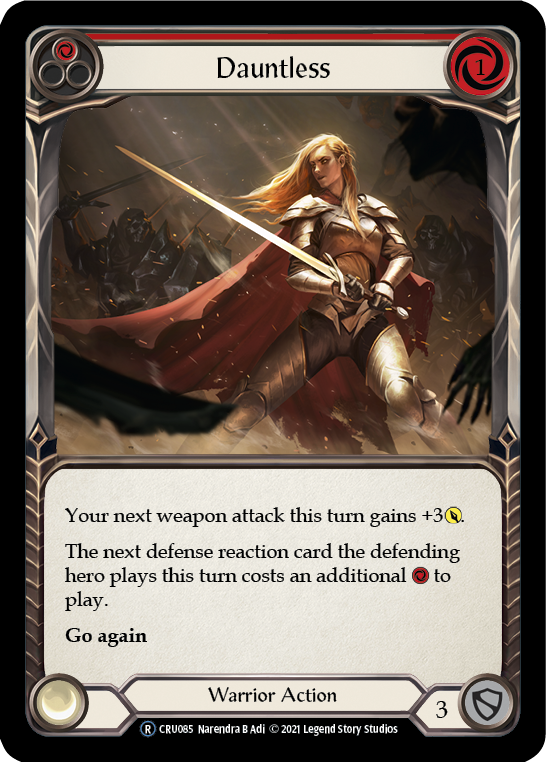 Dauntless (Red) (Rainbow Foil) [CRU085-RF] Unlimited Rainbow Foil | Devastation Store