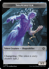 Salamander Warrior // Shapeshifter Double-Sided Token [The Lost Caverns of Ixalan Commander Tokens] | Devastation Store
