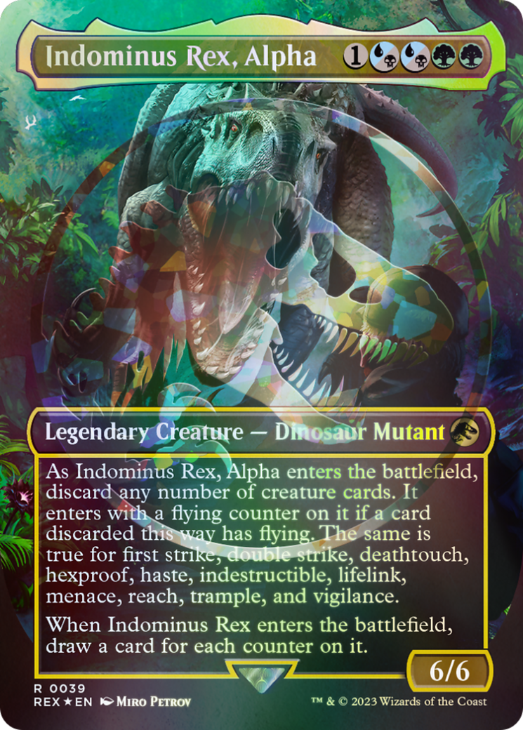 Indominus Rex, Alpha Emblem (Borderless) [Jurassic World Collection Tokens] | Devastation Store