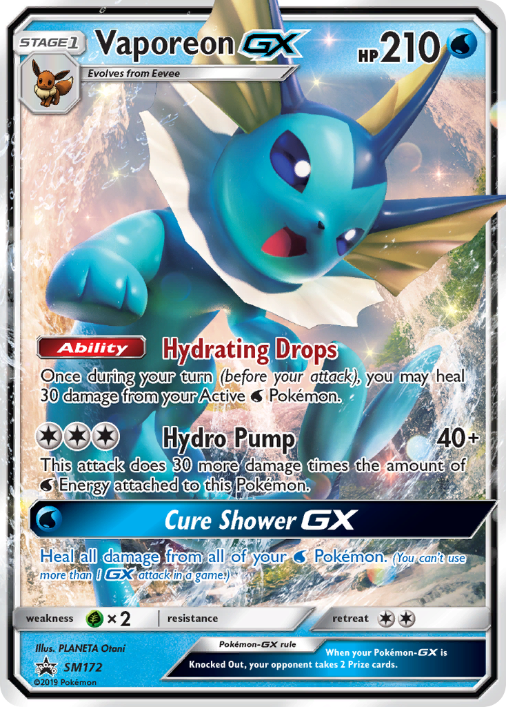 Vaporeon GX (SM172) [Sun & Moon: Black Star Promos] | Devastation Store