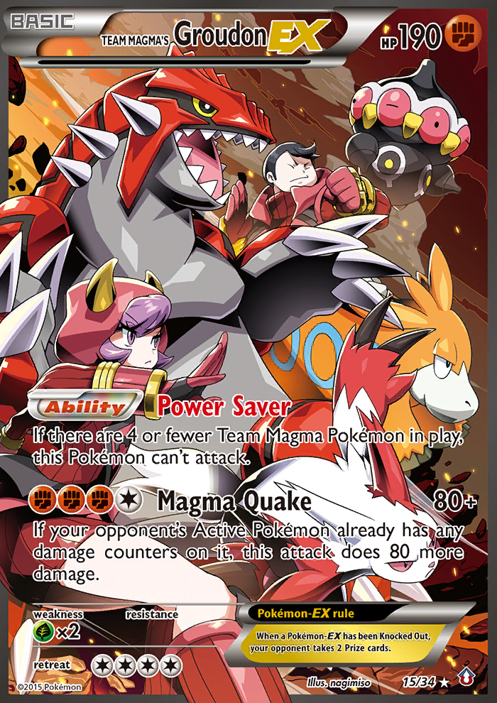 Team Magma's Groudon ex (15/34) [XY: Double Crisis] | Devastation Store