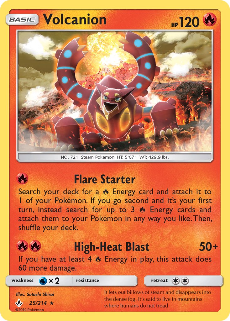 Volcanion (25/214) (Theme Deck Exclusive) [Sun & Moon: Unbroken Bonds] | Devastation Store