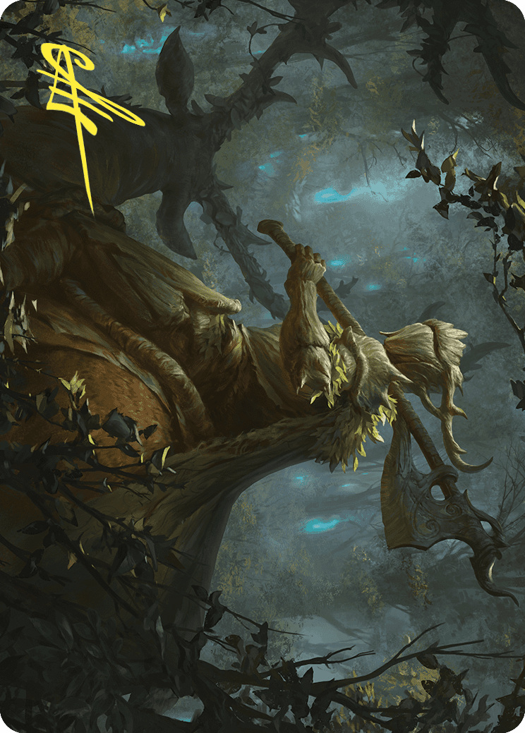 Verdant Outrider Art Card (Gold-Stamped Signature) [Wilds of Eldraine Art Series] | Devastation Store