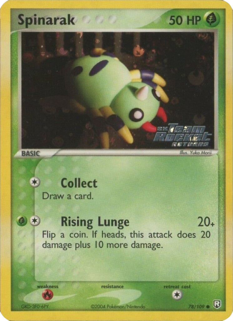 Spinarak (78/109) (Stamped) [EX: Team Rocket Returns] | Devastation Store