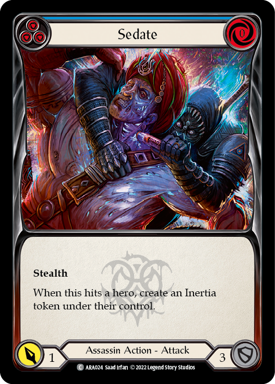 Sedate (Blue) [ARA024] (Outsiders Arakni Blitz Deck) | Devastation Store