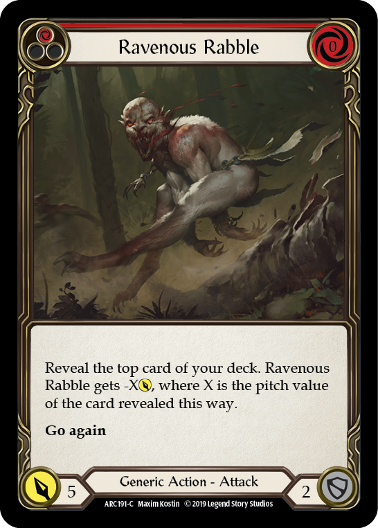 Ravenous Rabble (Red) [ARC191-C] 1st Edition Rainbow Foil - Devastation Store | Devastation Store