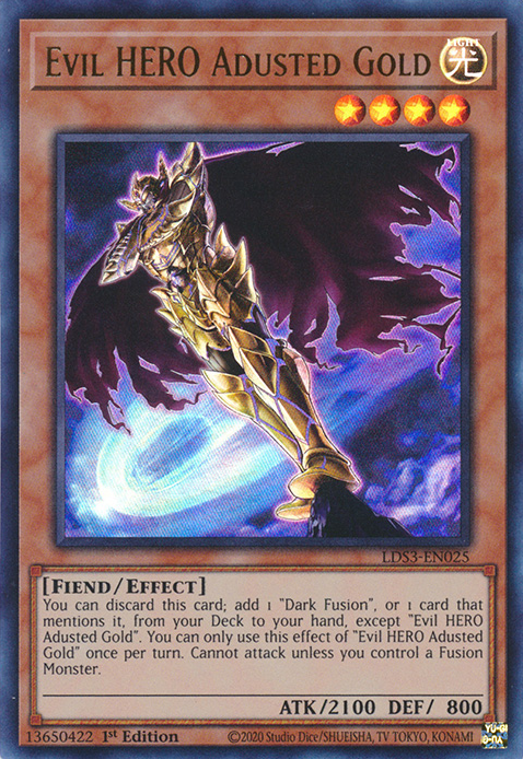 Evil HERO Adusted Gold [LDS3-EN025] Ultra Rare | Devastation Store