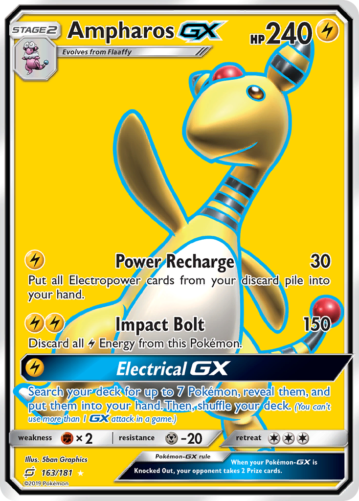 Ampharos GX (163/181) [Sun & Moon: Team Up] | Devastation Store