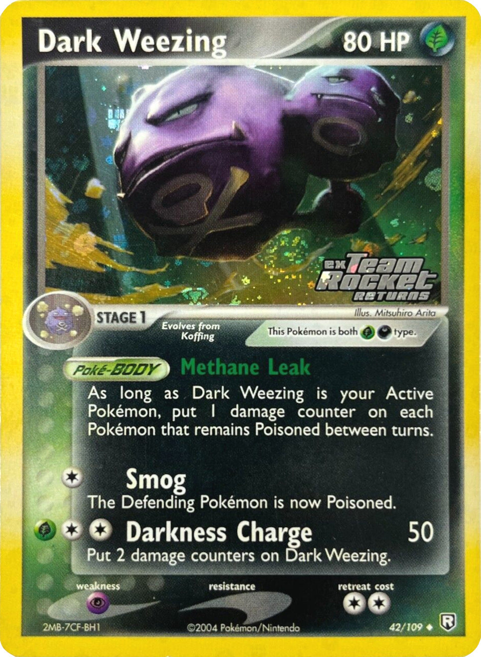 Dark Weezing (42/109) (Stamped) [EX: Team Rocket Returns] | Devastation Store