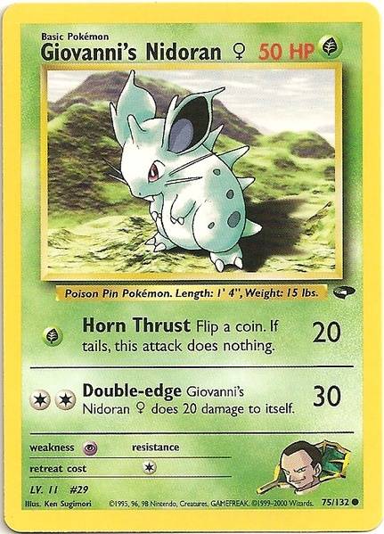 Giovanni's Nidoran (75/132) (Female) [Gym Challenge Unlimited] | Devastation Store