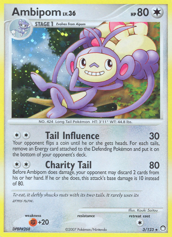 Ambipom (3/123) [Diamond & Pearl: Mysterious Treasures] | Devastation Store