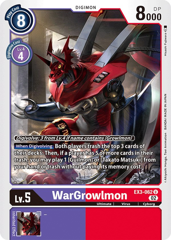 WarGrowlmon [EX3-062] [Draconic Roar] | Devastation Store
