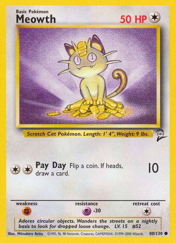 Meowth (80/130) [Base Set 2] | Devastation Store