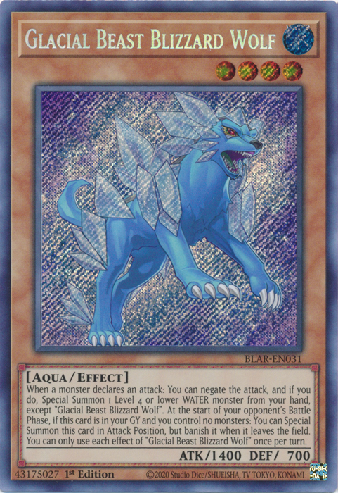 Glacial Beast Blizzard Wolf [BLAR-EN031] Secret Rare | Devastation Store