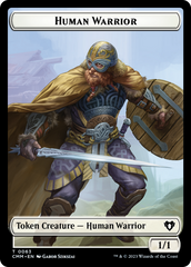 Human Warrior // Zombie Army Double-Sided Token [Commander Masters Tokens] | Devastation Store