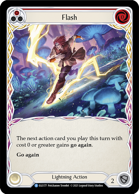 Flash (Red) [ELE177] (Tales of Aria)  1st Edition Rainbow Foil | Devastation Store