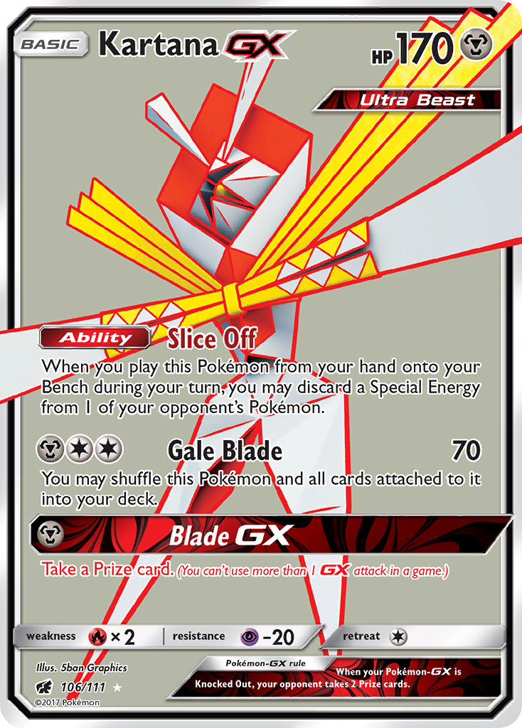 Kartana GX (106/111) [Sun & Moon: Crimson Invasion] | Devastation Store