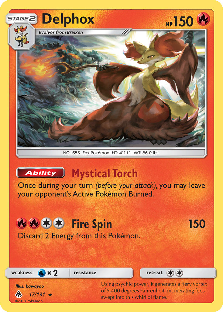 Delphox (17/131) [Sun & Moon: Forbidden Light] | Devastation Store