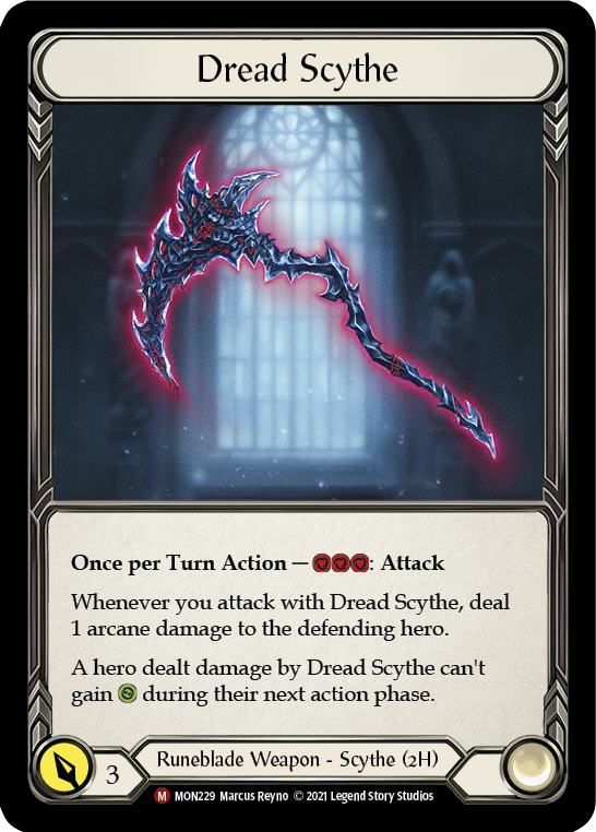 Dread Scythe (Cold Foil) [MON229-CF] 1st Edition Cold Foil - Devastation Store | Devastation Store