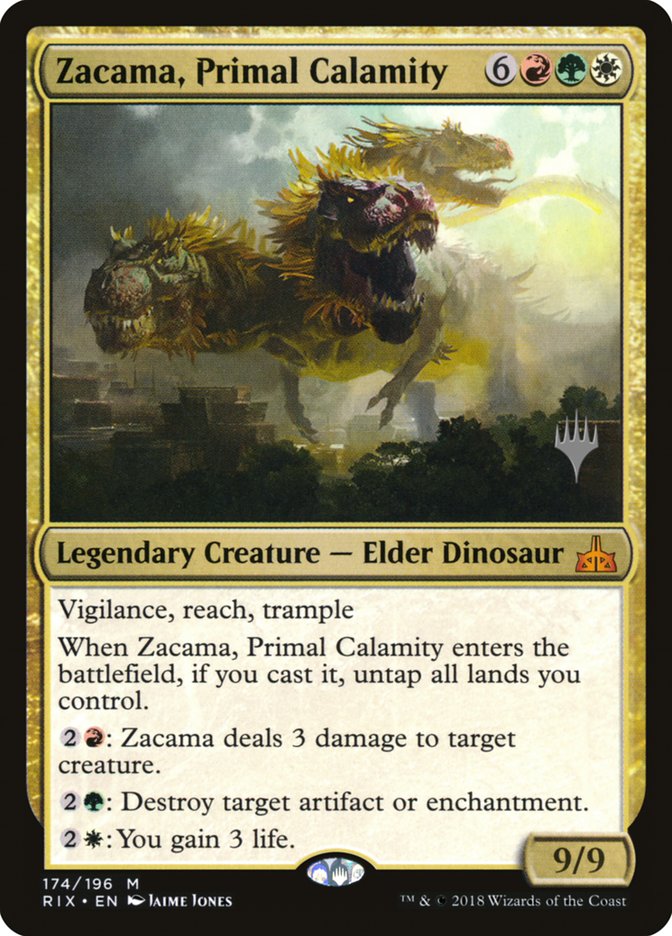 Zacama, Primal Calamity (Promo Pack) [Rivals of Ixalan Promos] | Devastation Store