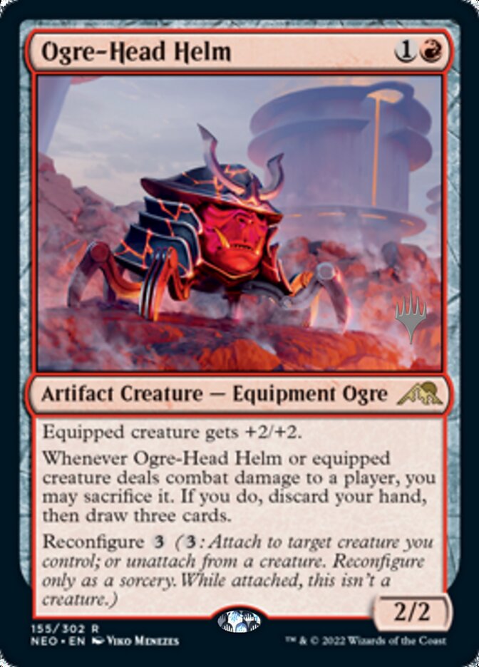 Ogre-Head Helm (Promo Pack) [Kamigawa: Neon Dynasty Promos] | Devastation Store