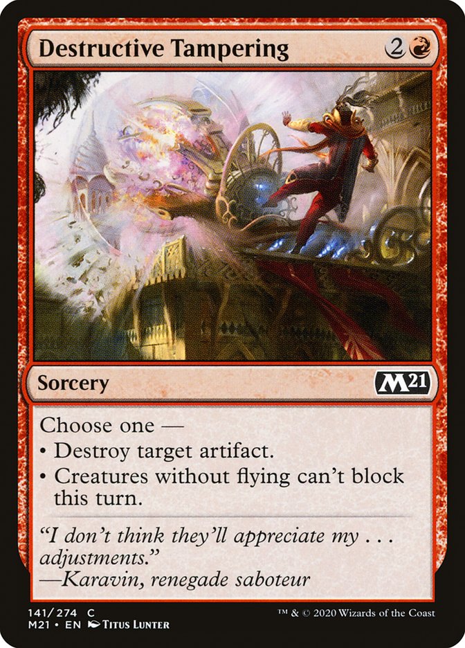 Destructive Tampering [Core Set 2021] | Devastation Store