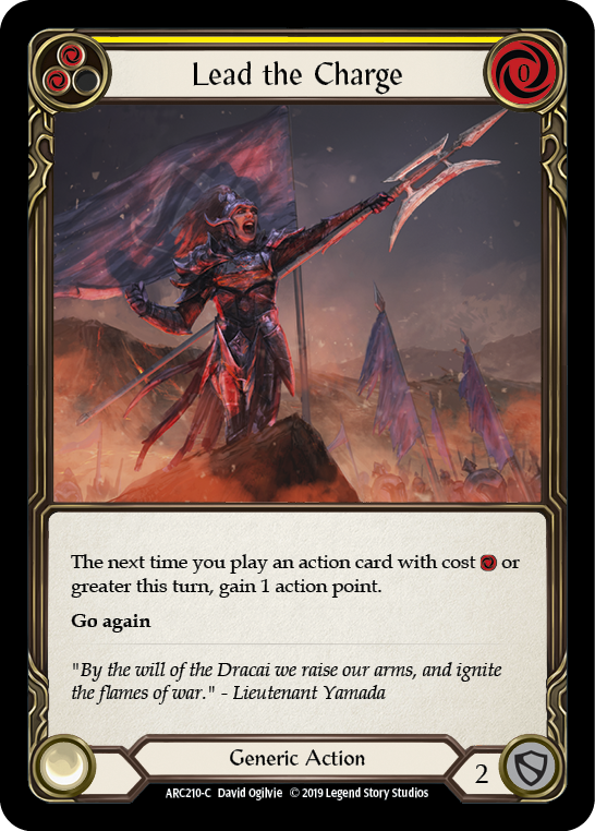 Lead the Charge (Yellow) [ARC210-C] 1st Edition Rainbow Foil - Devastation Store | Devastation Store