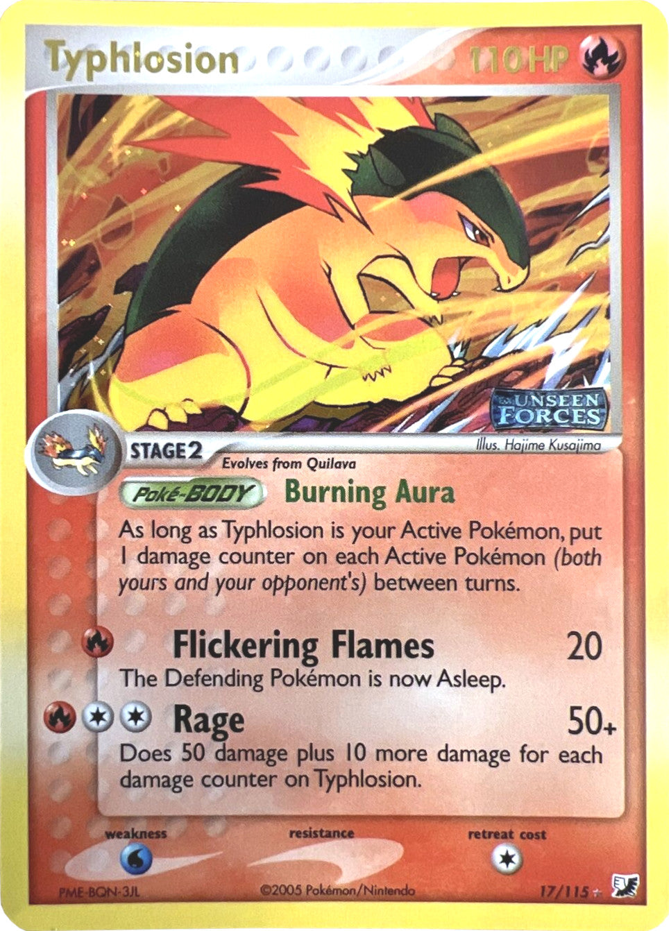 Typhlosion (17/115) (Stamped) [EX: Unseen Forces] | Devastation Store