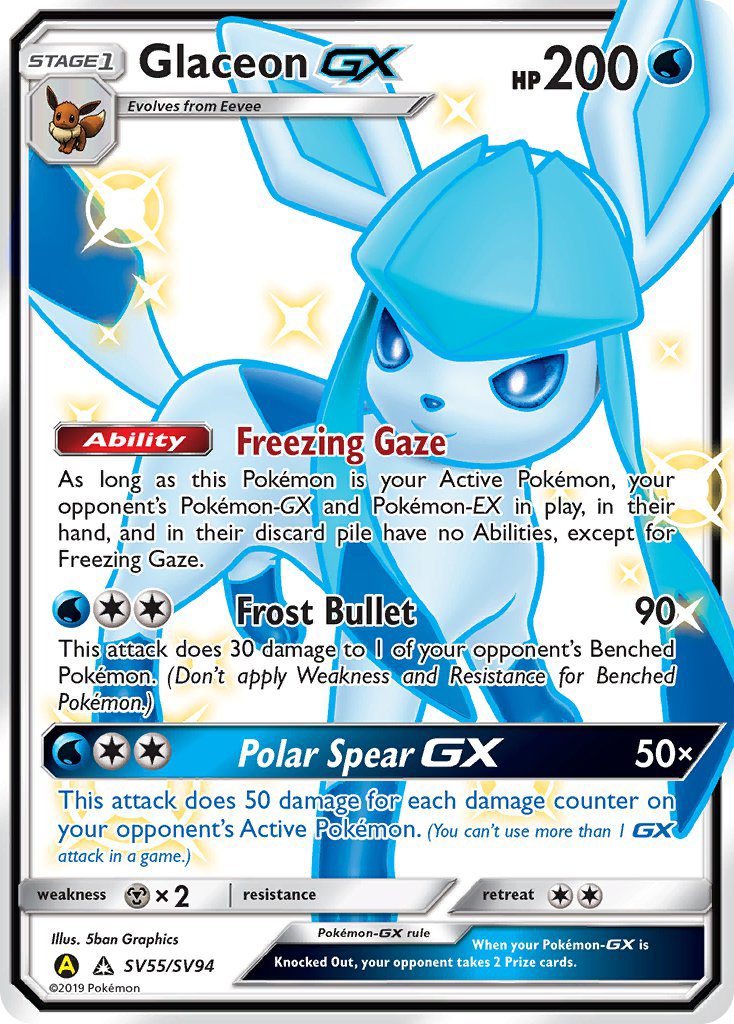 Glaceon GX (SV55/SV94) [Sun & Moon: Hidden Fates - Shiny Vault] | Devastation Store