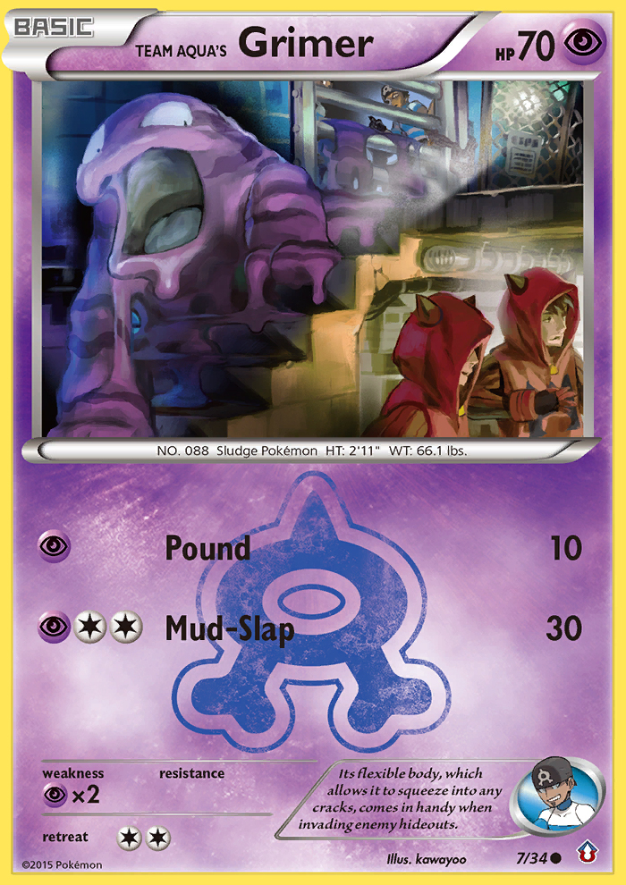 Team Aqua's Grimer (7/34) [XY: Double Crisis] | Devastation Store