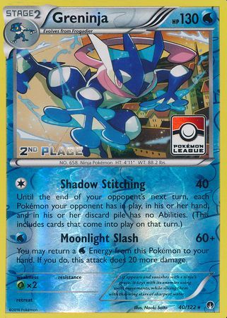 Greninja (40/122) (League Promo 2nd Place) [XY: BREAKpoint] | Devastation Store