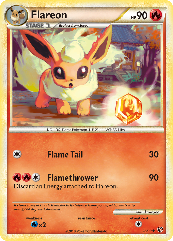 Flareon (26/90) [HeartGold & SoulSilver: Undaunted] | Devastation Store