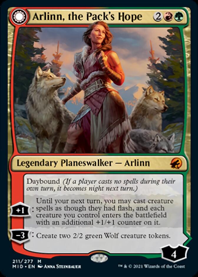 Arlinn, the Pack's Hope // Arlinn, the Moon's Fury [Innistrad: Midnight Hunt] | Devastation Store