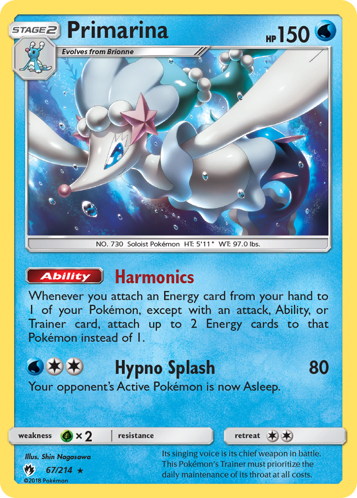 Primarina (67/214) [Sun & Moon: Lost Thunder] | Devastation Store