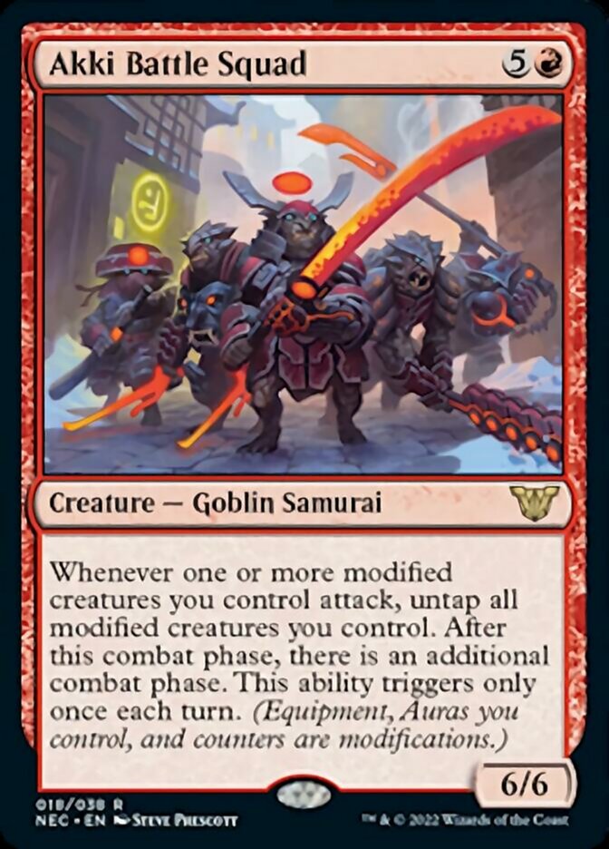 Akki Battle Squad [Kamigawa: Neon Dynasty Commander] | Devastation Store