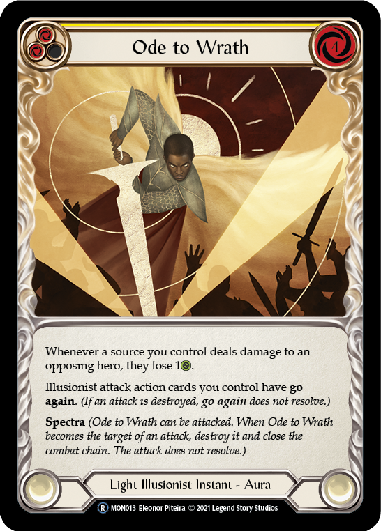Ode to Wrath (Rainbow Foil) [U-MON013-RF] Unlimited Edition Rainbow Foil | Devastation Store