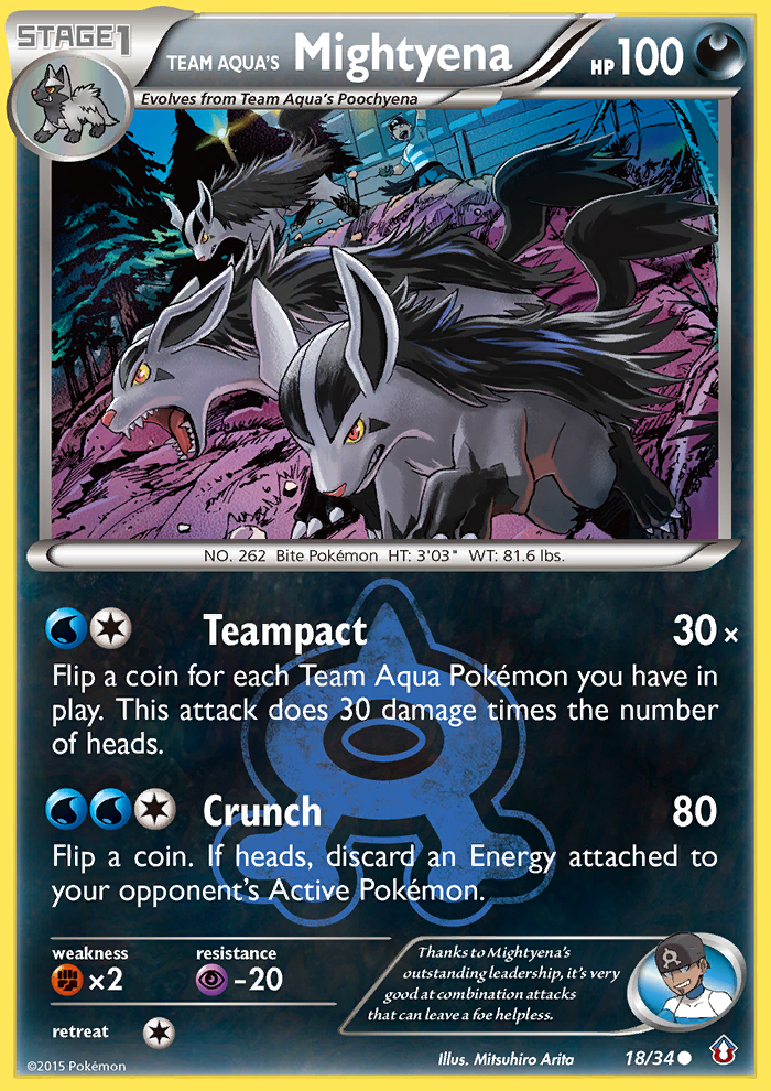 Team Aqua's Mightyena (18/34) [XY: Double Crisis] | Devastation Store