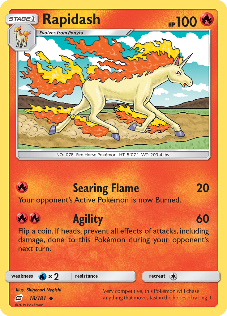 Rapidash (18/181) [Sun & Moon: Team Up] | Devastation Store