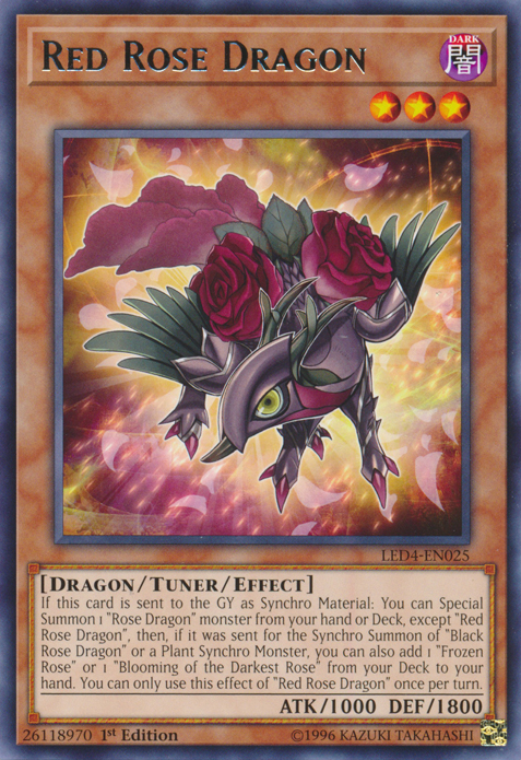 Red Rose Dragon [LED4-EN025] Rare | Devastation Store