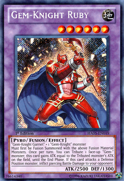 Gem-Knight Ruby [HA05-EN019] Secret Rare | Devastation Store