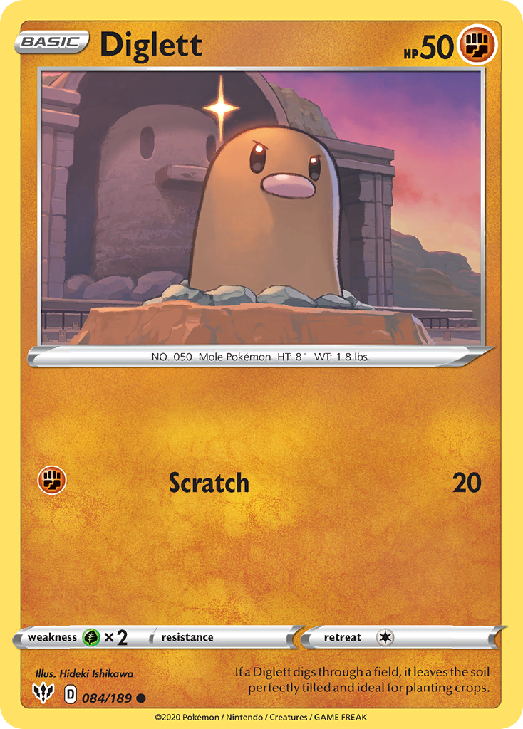 Diglett (084/189) [Sword & Shield: Darkness Ablaze] | Devastation Store