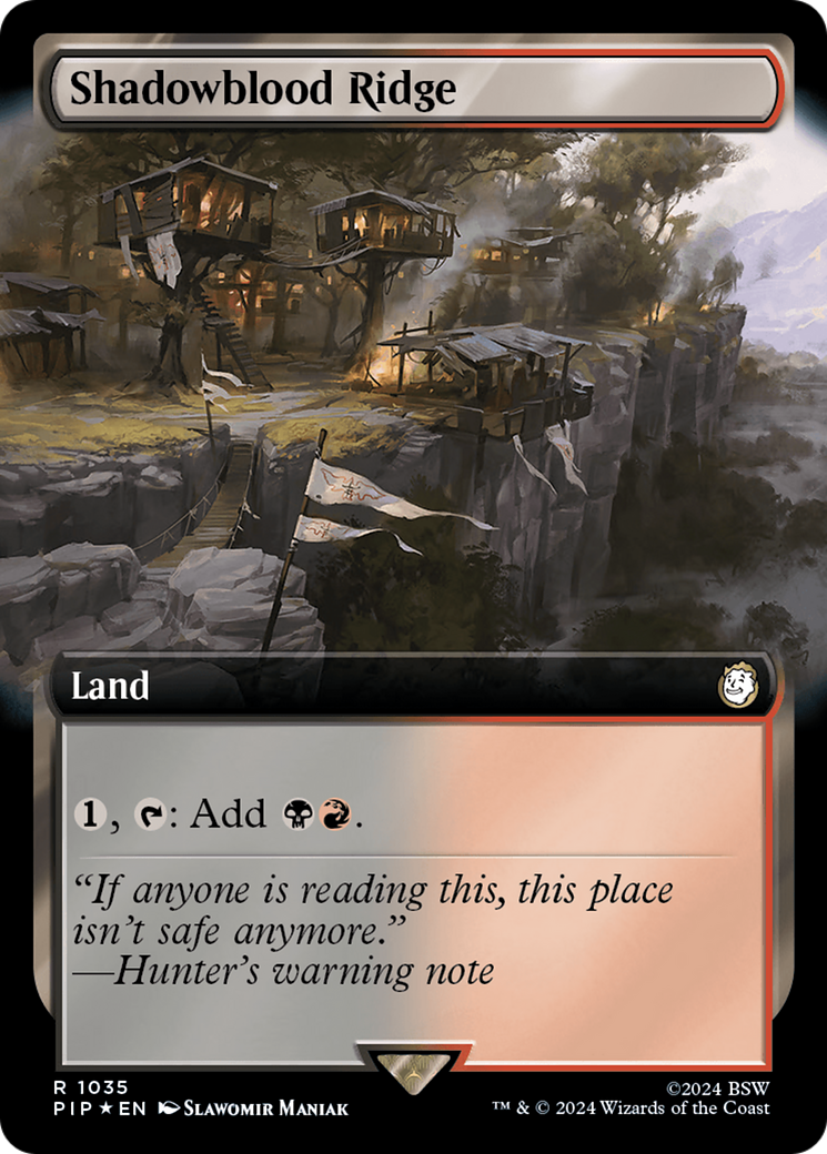 Shadowblood Ridge (Extended Art) (Surge Foil) [Fallout] | Devastation Store