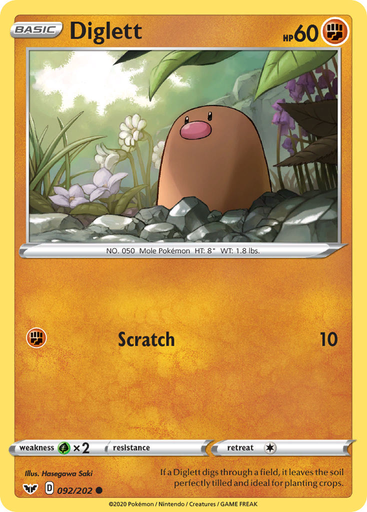 Diglett (092/202) [Sword & Shield: Base Set] | Devastation Store