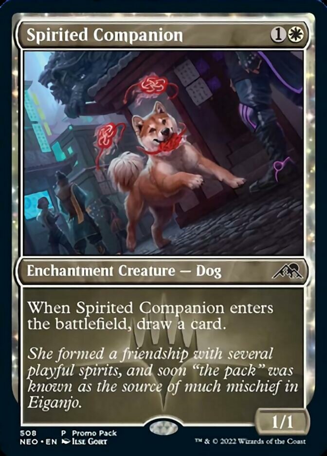 Spirited Companion (Promo Pack) [Kamigawa: Neon Dynasty Promos] | Devastation Store