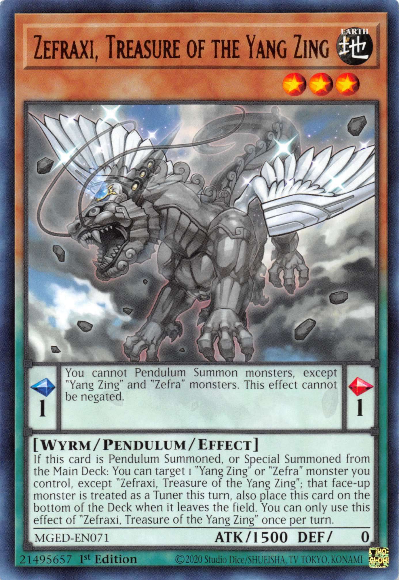 Zefraxi, Treasure of the Yang Zing [MGED-EN071] Rare | Devastation Store