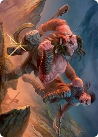 Dwarven Reinforcements Art Card (Gold-Stamped Signature) [Kaldheim: Art Series] | Devastation Store