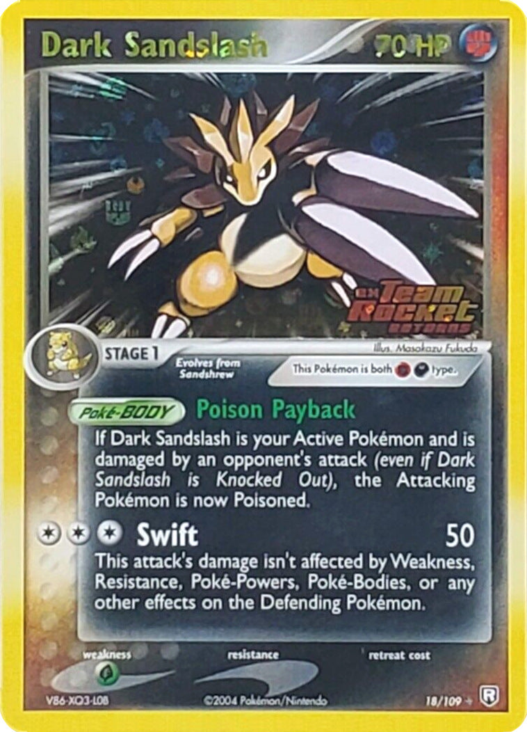 Dark Sandslash (18/109) (Stamped) [EX: Team Rocket Returns] | Devastation Store