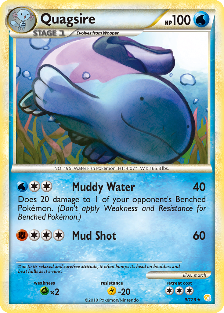 Quagsire (9/123) [HeartGold & SoulSilver: Base Set] | Devastation Store