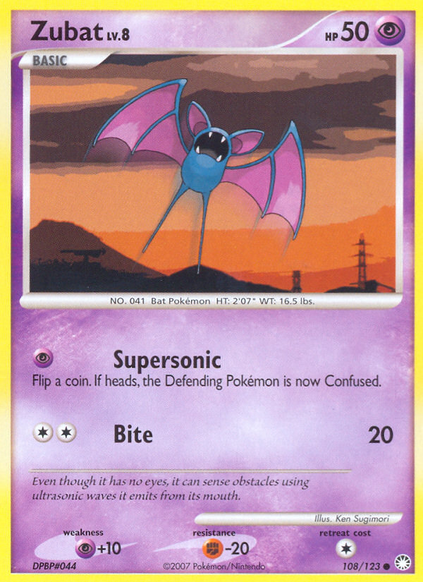 Zubat (108/123) [Diamond & Pearl: Mysterious Treasures] | Devastation Store